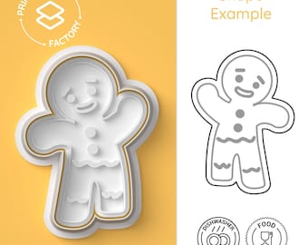 Lebkuchenmann-Ausstecher – Weihnachtsplätzchen, Weihnachten, Tomte, Nisse – skurrile und lustige Keksform für kreatives Backen