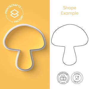 Tagliabiscotti a forma di fungo - Magia dei funghi, autunno - Stampo per biscotti divertente e stravagante per una cottura creativa