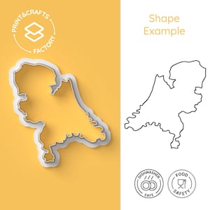 Emporte-pièce contour des Pays-Bas – Moule à biscuits en forme de pays hollandais, cadeau de voyage en Europe, outil de pâtisserie à thème néerlandais