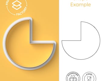Three Quarter Circle Cookie Cutter – 3/4 Round Biscuit Mold, Geometric Curve Baking Tool, Modern Shape Cutter