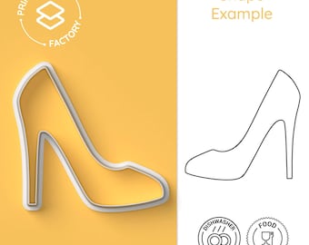 High Heel Cookie Cutter – Stiletto Shoe Biscuit Cutter for Fondant & Clay, Fashion Baking Tool, Bridal Shower Party Favor