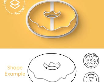 Donut Cookie Cutter - Police, Donut, American, Street - Sweet and Fun Biscuit Mold for Creative Baking