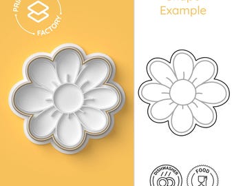 Formina per biscotti a forma di fiore - Giardino, Floreale, Natura, Primavera - Stampo per biscotti elegante e divertente per dolci creativi