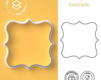 Plaque Frame Cookie Cutter - Decorative, Wall Plaque Desgin - Elegant and Fun Biscuit Mold for Creative Baking