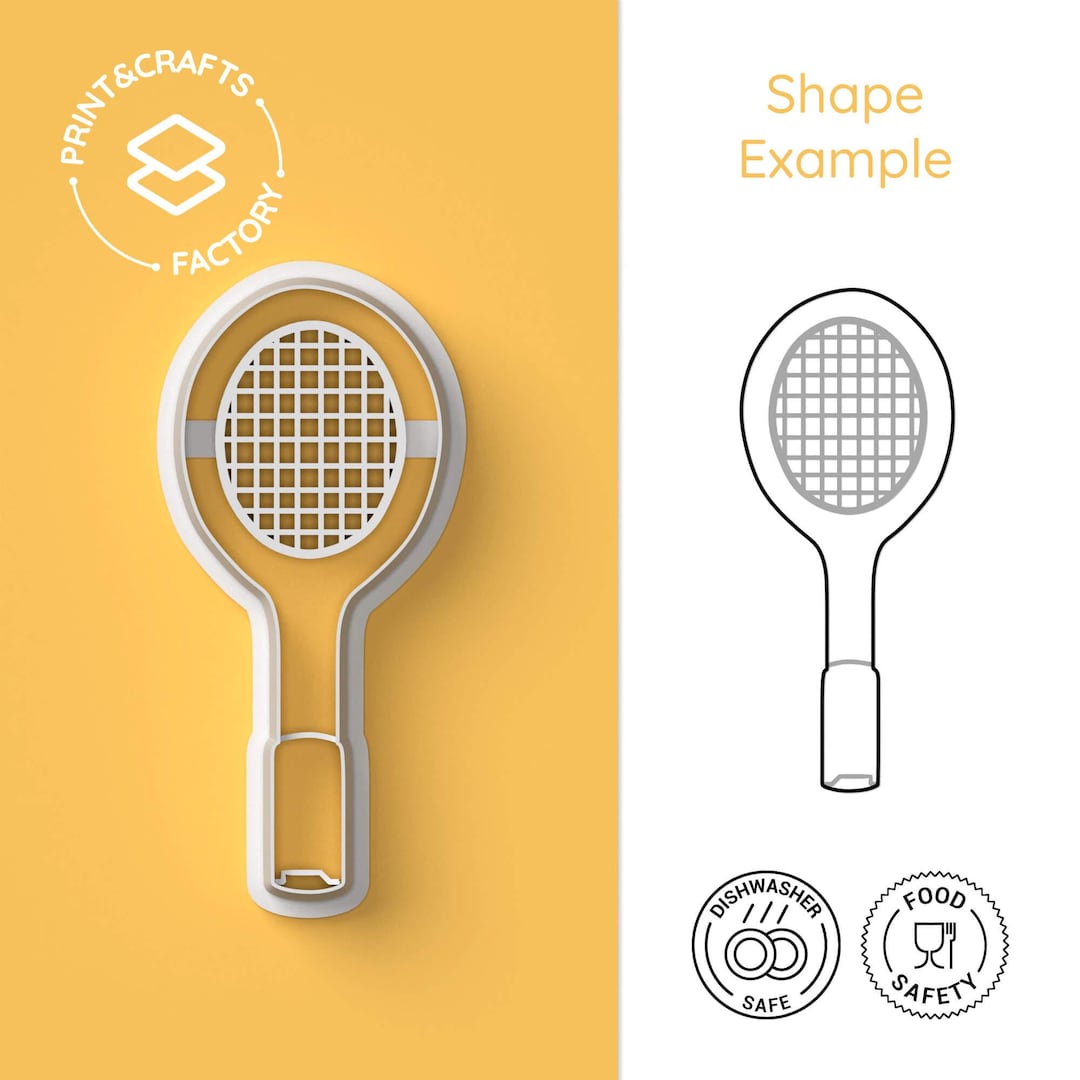 Baking Racket Badminton Racket Cookie Cutter - Sport, Shuttlecock, Strategy - Sporty ...