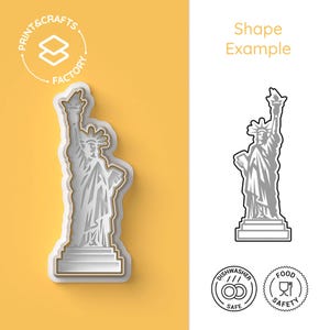 Stampo per biscotti Statua della Libertà - Monumento, Stati Uniti, America, simbolo nazionale - Stampo per biscotti antico e divertente per dolci creativi
