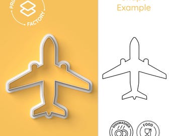 Airplane Cookie Cutter – Aircraft Biscuit Cutter for Fondant & Clay, Aviation Baking Tool, Travel Party Favor, Pilot Theme Decor