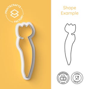 Tagliapasta per biscotti a forma di tulipano - Natura, tagliapasta a forma di fiore, Perfect Love - Stampo per biscotti adorabile e divertente per una cottura creativa