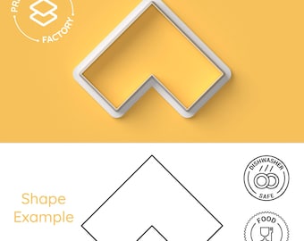 Arrow Equal Sides Cookie Cutter – Symmetrical Arrow Biscuit Mold, Geometric Baking Tool, Minimalist Shape Cutter