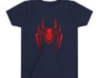 Jugend Kurzarm T-Shirt Spiderman Spider Logo Stil Design