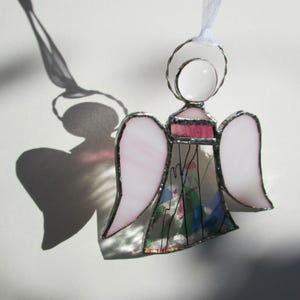 Schutzengel, Engel, Tiffanyglas, Anhänger, Geburtstagsgeschenk, Taufe, Weihnachtsschmuck, mit Karte