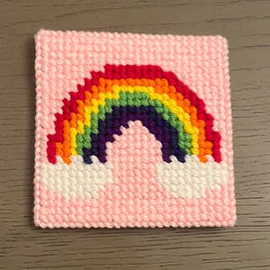 DIY Kit! Colorful Rainbow Needlepoint Embroidery Craft Kit for Kids