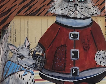 Dog and cat had an adventure