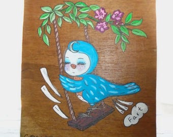 Blue Bird swinging powered by farts