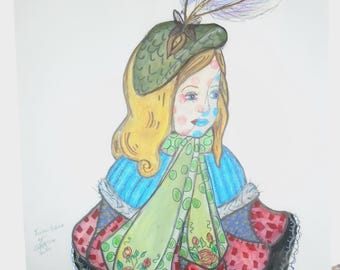 The clothes horse original art illustration