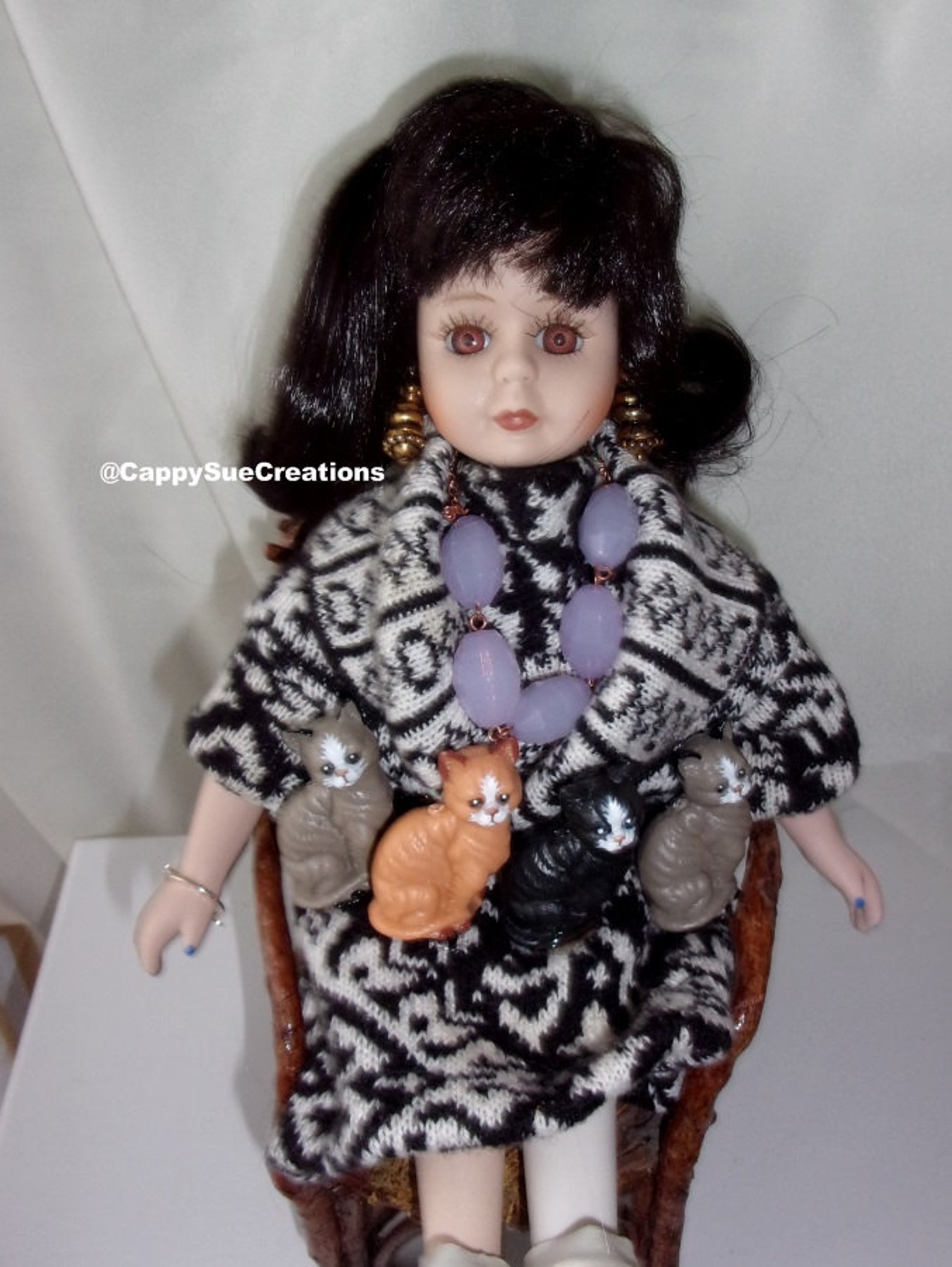 Crazy Cat Lady Doll original one of a kind art doll | Etsy