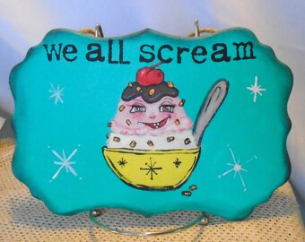 Existential dread ice cream we scream sign humor dark weird art