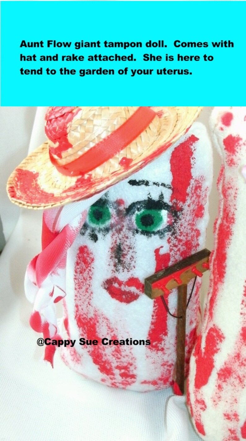 Giant tampon doll Etsy