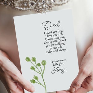 Vater der Braut vollständig anpassbare Grußkarte | Brautvater Geschenk | Hochzeit Party Karte