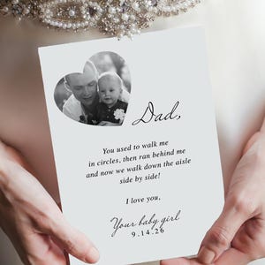 Vater der Braut komplett anpassbare Foto-Gruß-Karte | Brautvater Geschenk | Hochzeit Party Karte