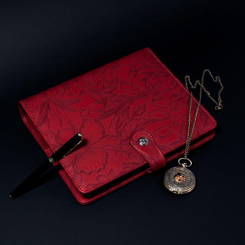 A5 Leather Planner Cover Personalized,custom 6ring Binder Leather