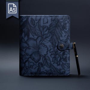 Couverture de l'agenda en cuir A5/A4/B5, journal personnalisé en cuir, bloc-notes en cuir personnalisé pour femme, couverture de classeur en cuir gaufré, cadeau d'anniversaire