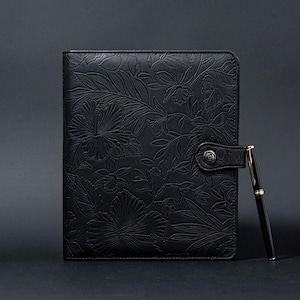 Capa de couro com relevo para uso diário, diário A5 personalizado e recarregável, caderno de bolso de couro personalizado para homens/mulheres, presentes de Natal
