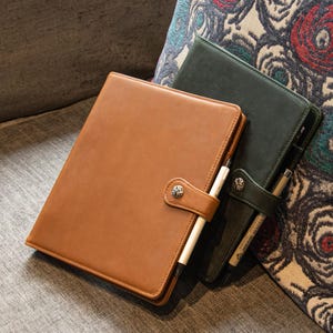 Diário personalizado A5 em couro legítimo, capa para fichário de couro personalizada, caderno de couro recarregável, capa para planejador com fichário de 6 argolas, presente corporativo