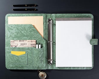 Journal en cuir avec nom personnalisé, journal rechargeable personnalisé, agenda A4 en cuir gravé, carnet de notes en cuir monogrammé, cadeaux d'anniversaire