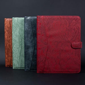 Diário de couro A4 personalizado, capa de caderno de couro com 3 argolas gravada, planejador de couro personalizável para mulheres/homens, presentes de Natal