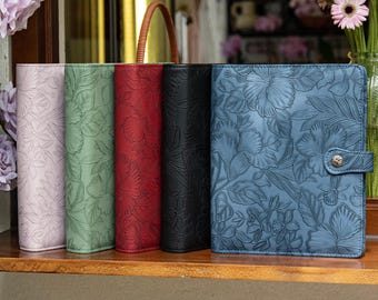 Funda de cuero para carpeta A4/A5/B5, funda de cuero personalizada para diario, portaplanchas de cuero personalizado, cuaderno con carpeta repujada, regalo de aniversario