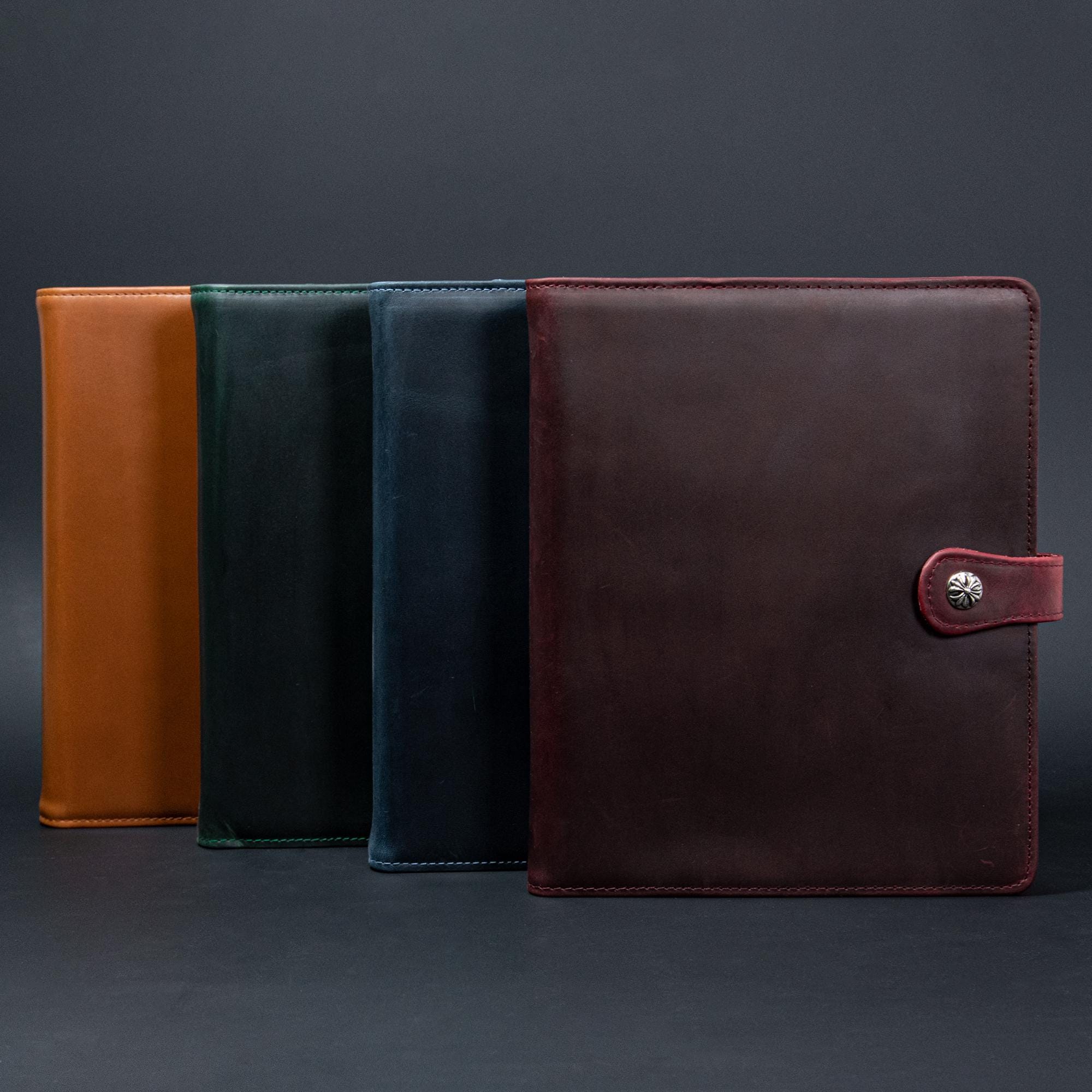 Custom Crazy Horse Leather Binder Cover,A4/A5/B5 Leather Journal Notebook,Personalized Leather Planner,Gift for Women/Men,Anniversary Gift