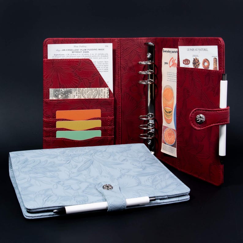 A5 Leather Planner Cover Personalized,custom 6ring Binder Leather