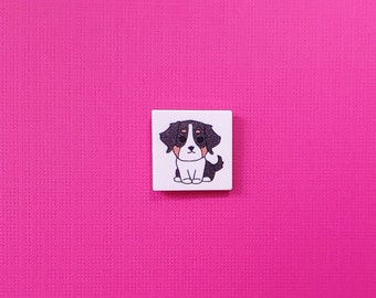 Custom printed brick tile portrait | kawaii dog