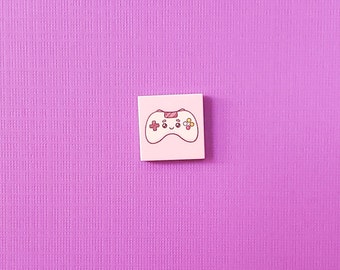 Kawaii game controller | Custom UV-printed brick tile art