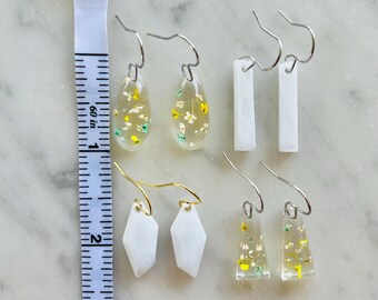 Custom small resin earrings