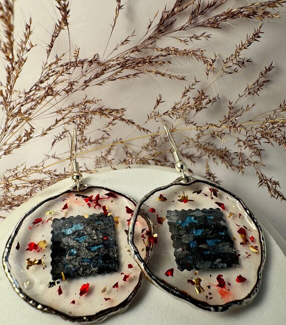 Diamond block earrings sale