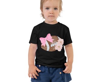 Camiseta de fútbol para niñas pequeñas: camiseta con lazo de flores
