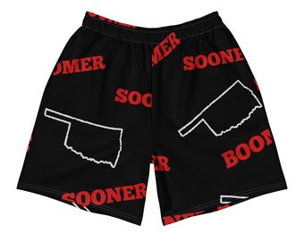 Boomer Sooner All-Over Print Unisex Athletic Long Shorts; Oklahoma Boomer Sooner Basketball Shorts