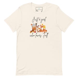 Nur ein Mädchen, das Herbst Unisex T-Shirt liebt; Frauen Herbst Shirt; Herbst Vibes Shirt