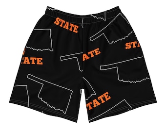 Pantalones cortos deportivos unisex con estampado integral de Oklahoma State; pantalones cortos de baloncesto de Oklahoma State
