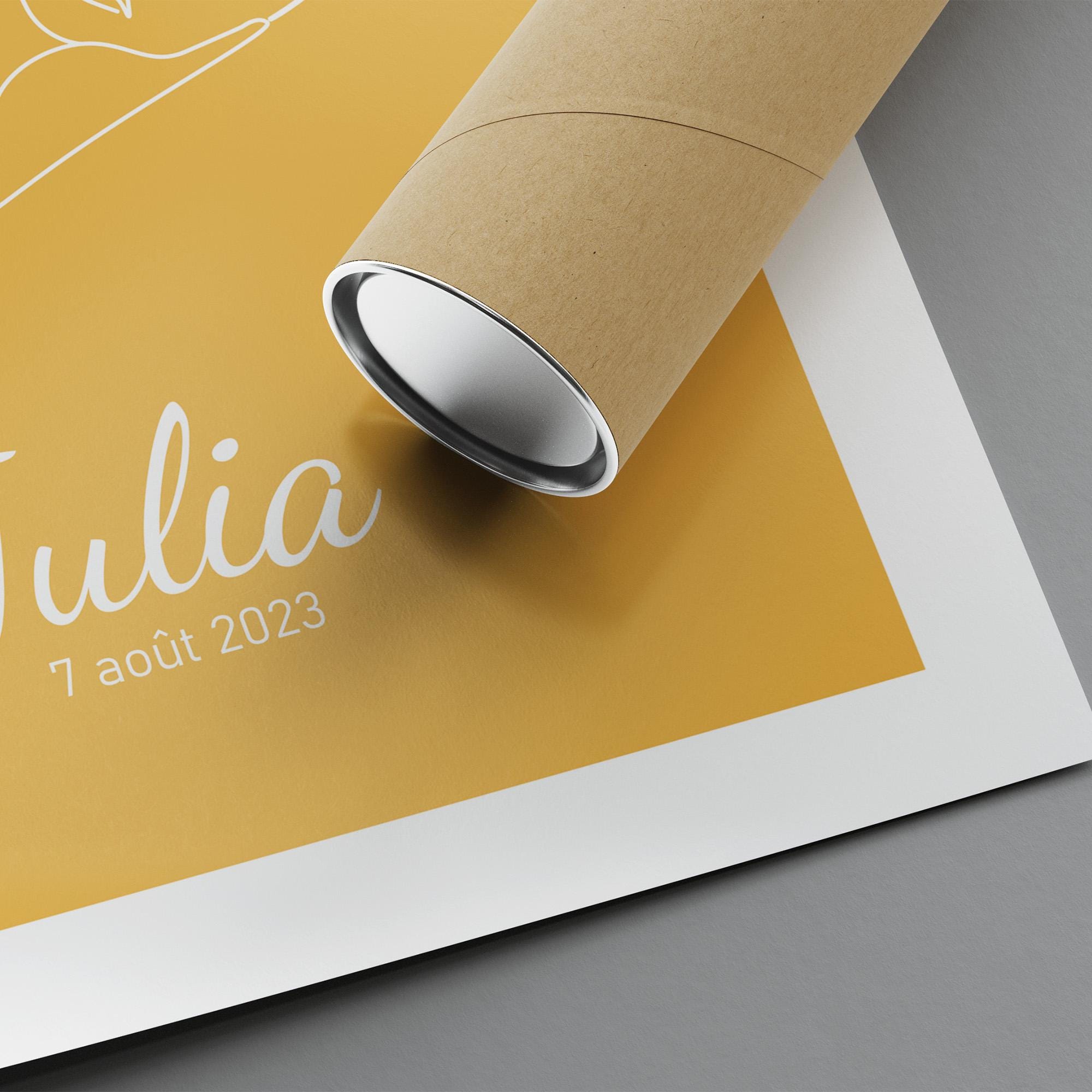 Personalized Birth Poster - Baby Poster - Customizable Little Girl ...