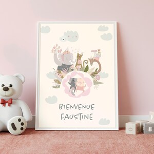 Personalized Birth Poster - Baby Poster - Birth Gift - Baby Poster - Children&#39;s Room Decoration - Baptism Gift