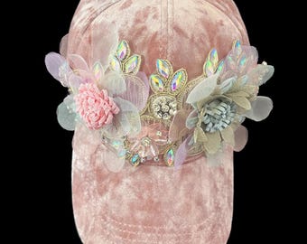 Monogram Baseball Women Cap Pink Sporty Chic Glam Rock Urban  display picture 2