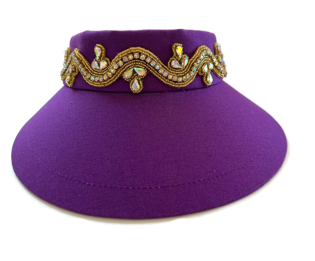 Women's Golf Visor, Golf Gift, Wide Brim Visor, Adjustable Fit Cotton