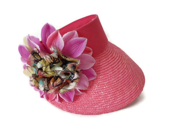 Womens Golf Visor Summer Straw Visor Adjustable Fit Sun Etsy