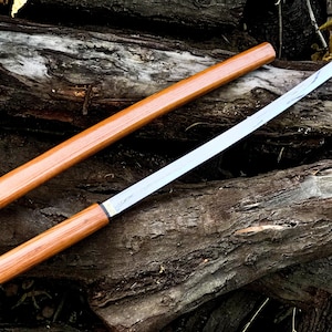 Japanese Shirasaya Katana Sword, Japanese Ninja Sword, Samurai Sword, Shirasaya Wakizashi, Sword, Cosplay Sword, Birthday & Christmas Gift