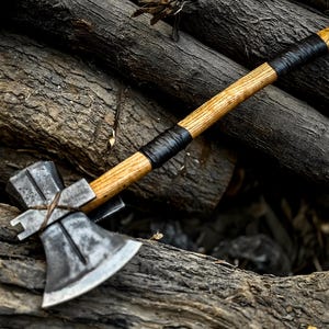 Hand-Forged Stormbreaker Viking Axe: Battle-Ready Norse Replica