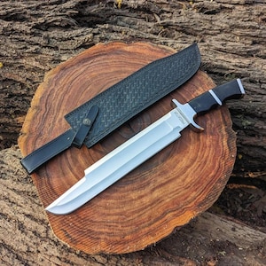 Handmade Tactical Bowie Knife: Stainless Steel Hunting, Camping, Survival Knife