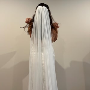 Soft Mesh Veil One Tier Sheer Veil Cut Edge Veil Timeless Wedding Accessories for Bride Simple Bridal Veil Classic Style Simple Long Veil